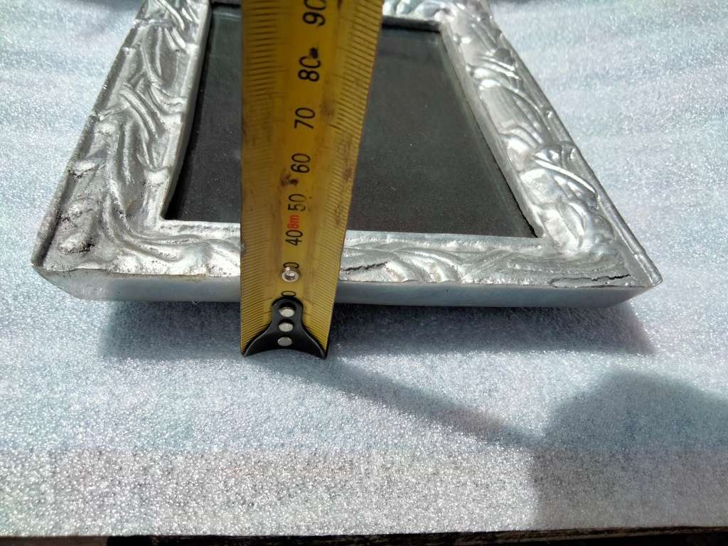 PEWTER Frame glass easel -Hechoen -Mexico HEAVY Art Nouveau Style look at my Buy Now - No Waiting