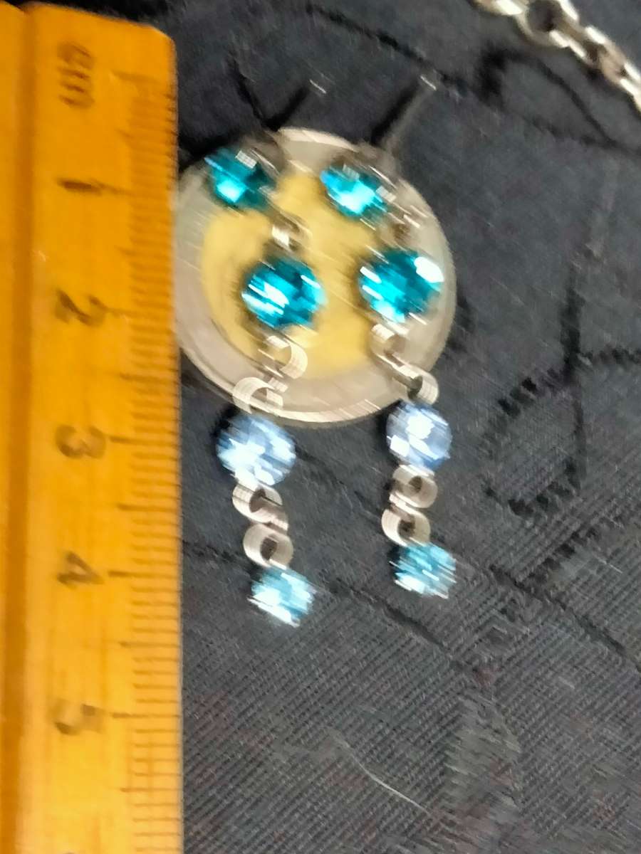 SHOW STOPPER Necklace BIB Blue Tones Rhinestone Bib Necklace  LOOK At My BUY NOW *NO WAITING