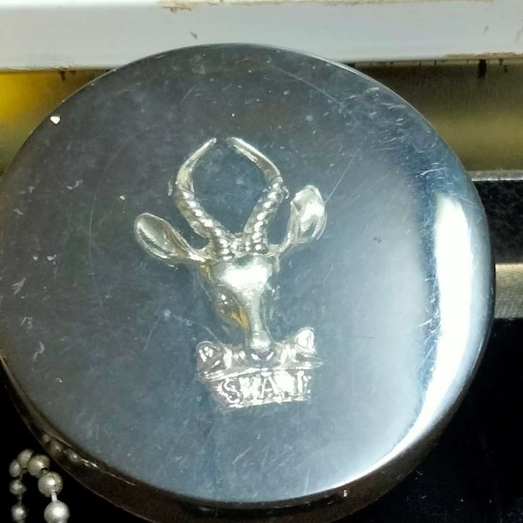 Dog tags can opener chain- perspex badge buck -S.A.I. Ship Liner EPNS napkin ringT.S.S. Themistocsle