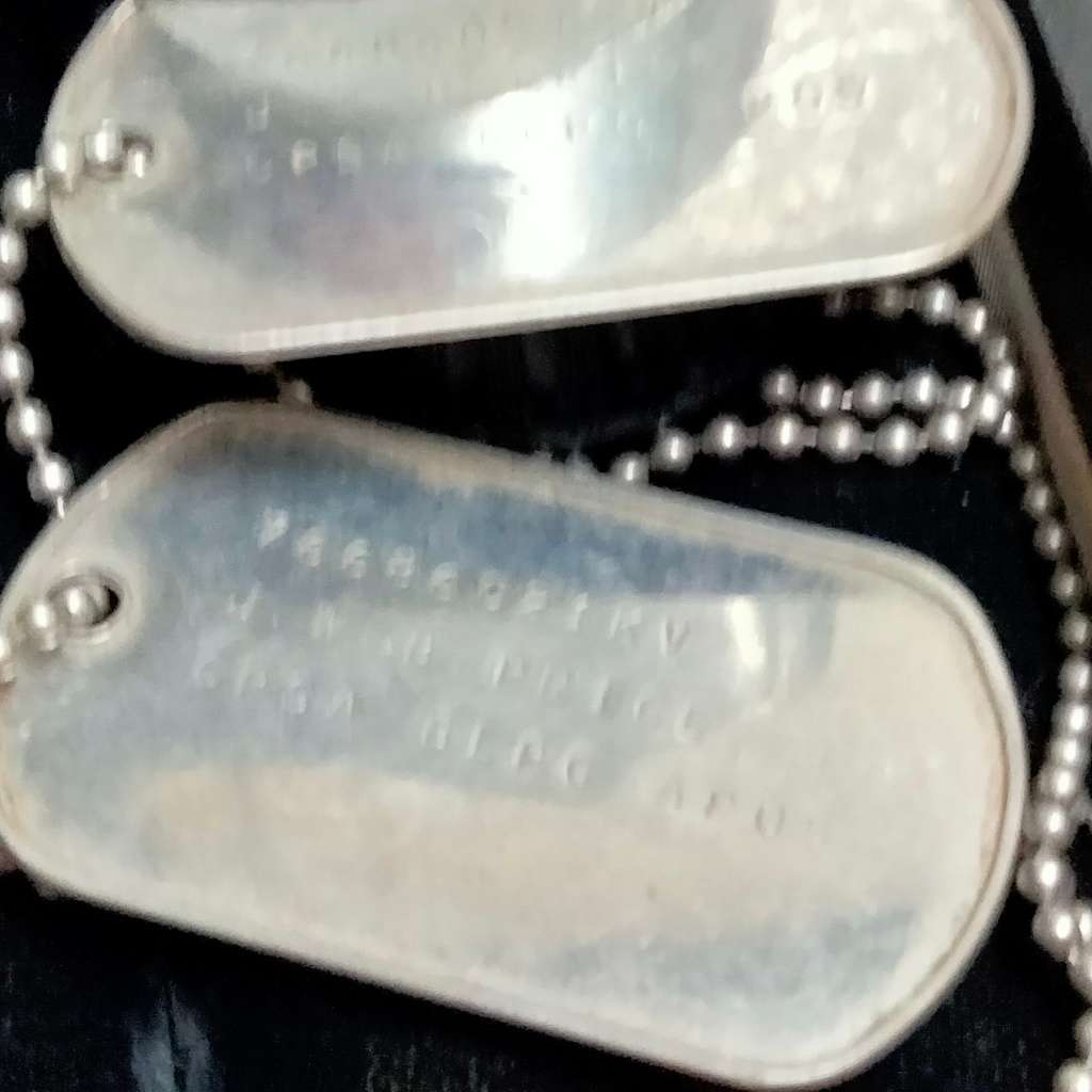Dog tags can opener chain- perspex badge buck -S.A.I. Ship Liner EPNS napkin ringT.S.S. Themistocsle