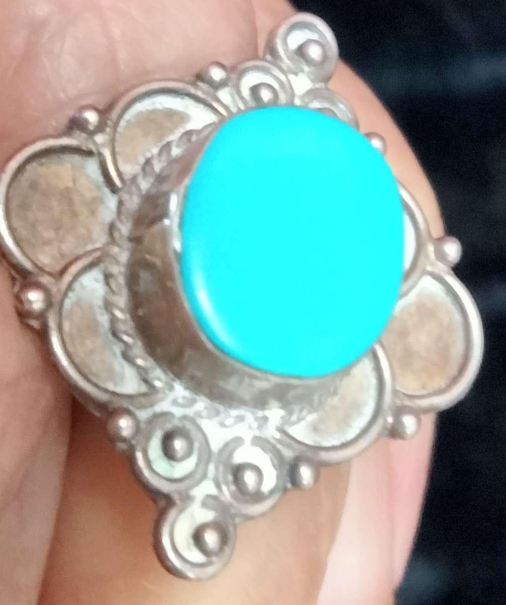 Neck chain* 925stamp on Bale +Dress ring 925 Torquoise faux LOOK  At My BUY NOW LISTINGS NO WAITING