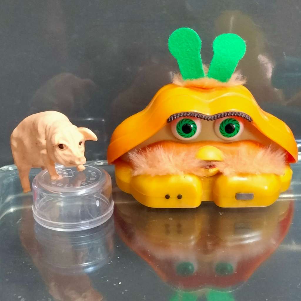 2001 Furby McDonalds figurine hard plastic+Buddy pig  Look at my Buy Now listings No Waiting