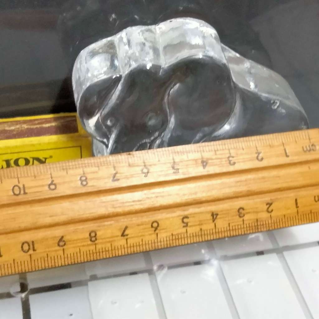 Paperweight  Glass clear ELEPHANT