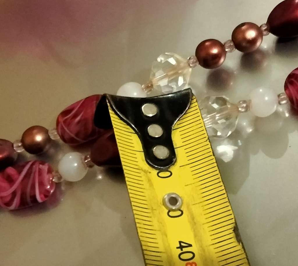 Necklace Bib 3 strand Czechoslovakia Purple Swirl glass hand made+Crystals faceted cut glass beads