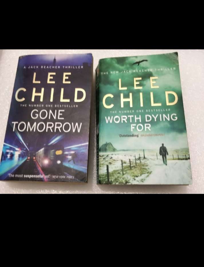 Author LEE CHILD GONE TOMORROW PB 2010GB+WORTH DYING FOR series Reacher PB2011 softcover Pre-owned