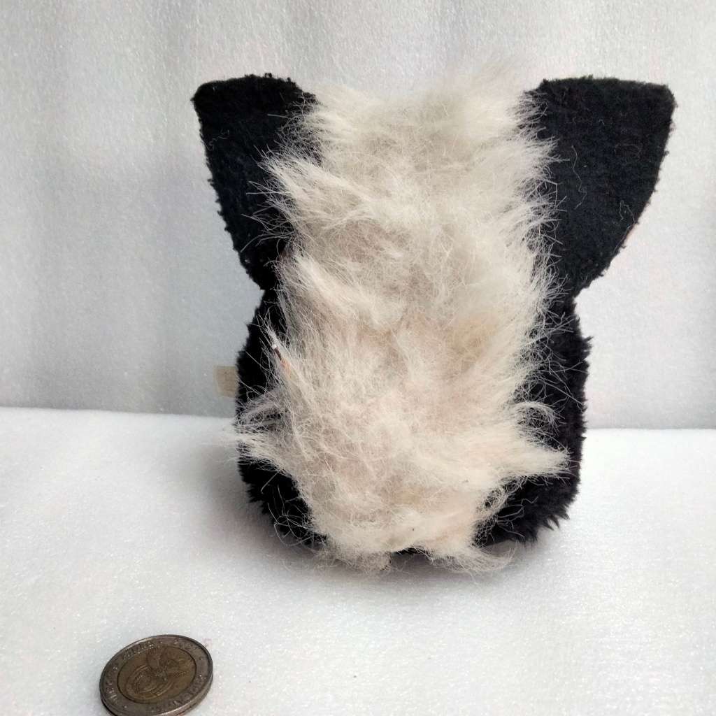 1998 SKUNK FURBY Neon green eyes white stripe china Look at my Buy Now listings No Waiting