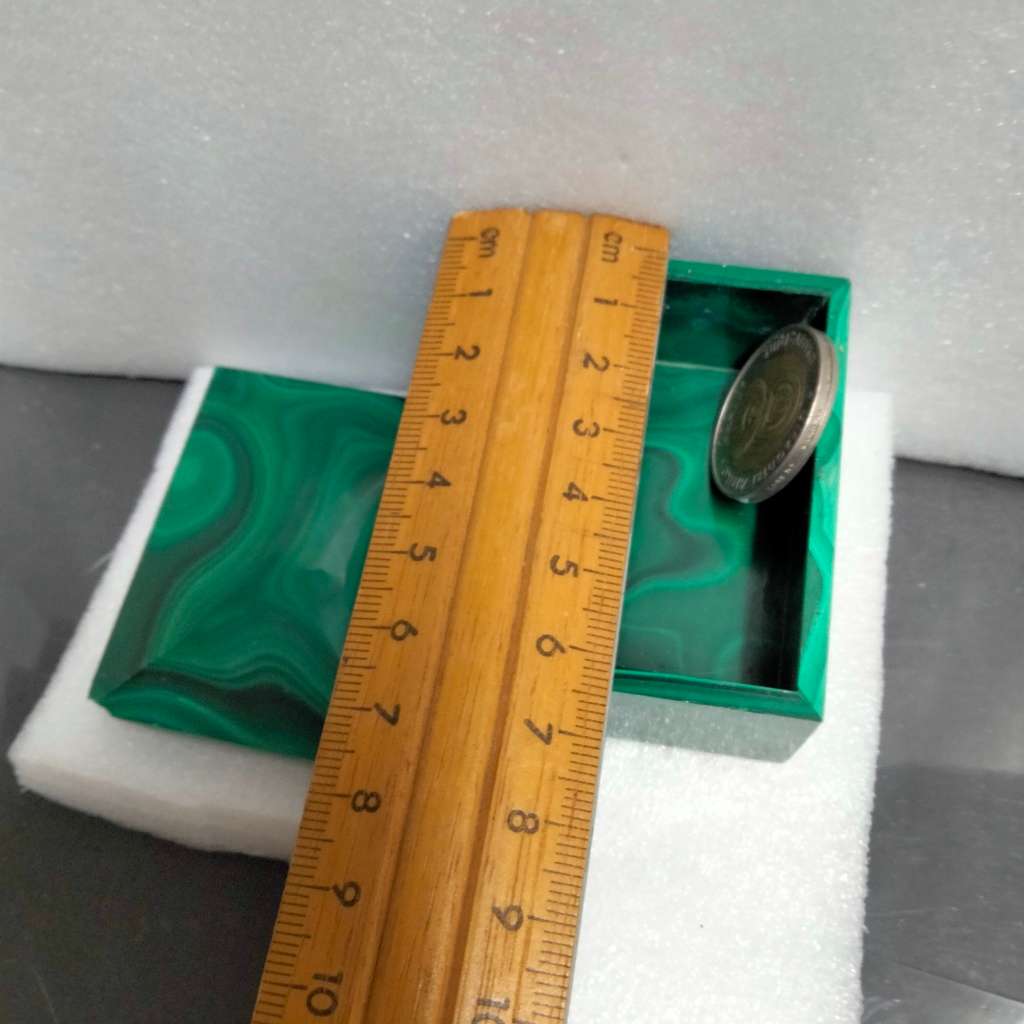 Box Malachite Semi Precious Gem Stone Damage LOOK At My BUY NOW*NO WAITING