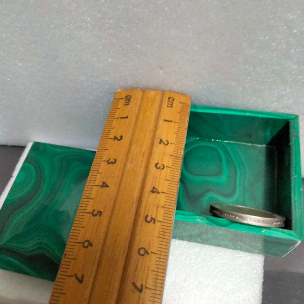 Box Malachite Semi Precious Gem Stone Damage LOOK At My BUY NOW*NO WAITING
