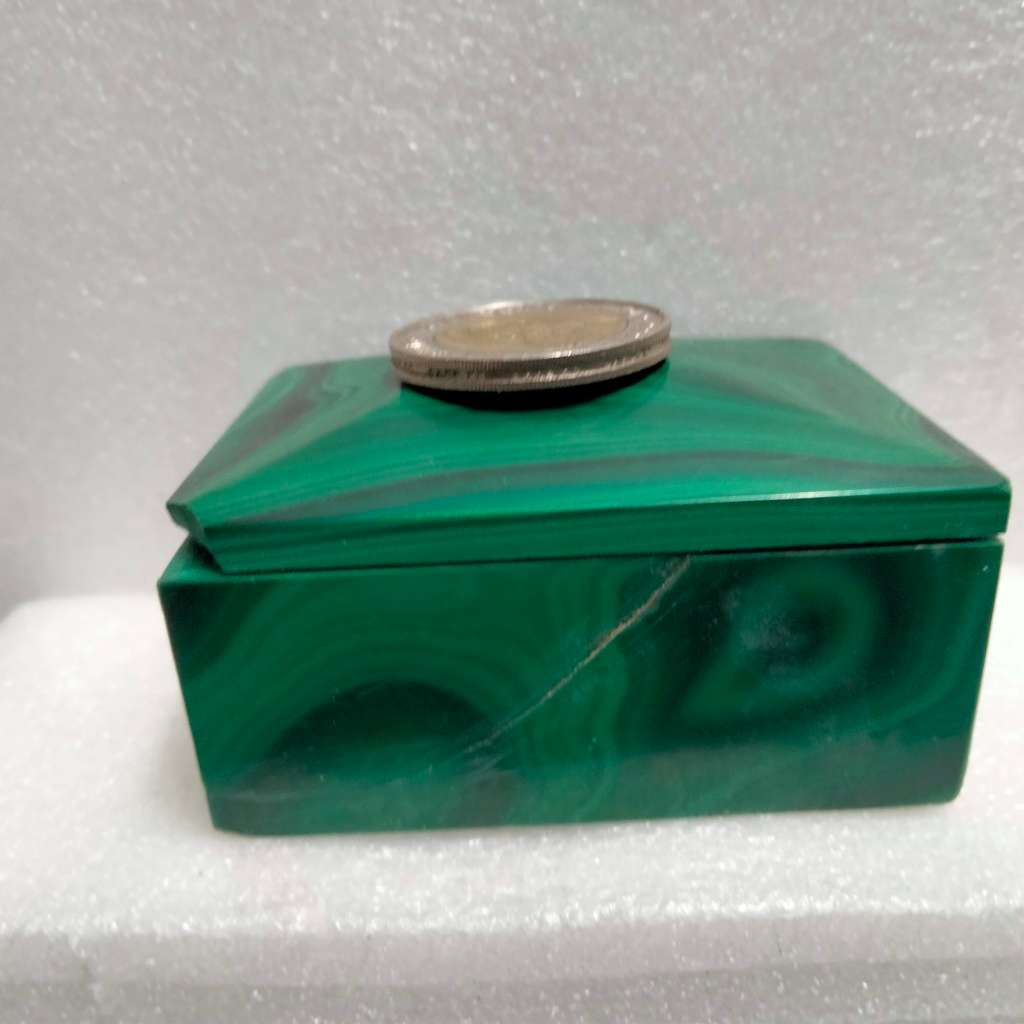 Box Malachite Semi Precious Gem Stone Damage LOOK At My BUY NOW*NO WAITING