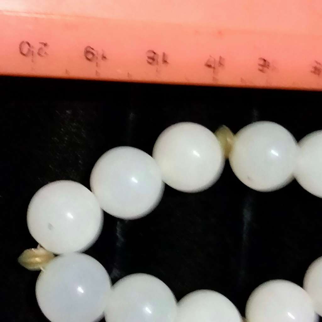 Necklace -Natural WHITE OPAL Cat's eyes SemiPrecious GEM stone cut Polished  stripes like cats eyes