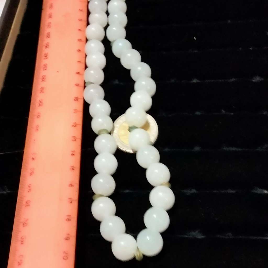 Necklace -Natural WHITE OPAL Cat's eyes SemiPrecious GEM stone cut Polished  stripes like cats eyes