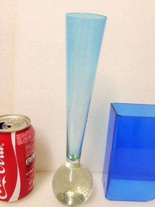 MURANO VASE*Control GLASS  BUBBLE BASE-TOP THIN GLASSHEIGHT255* LOOK at my*BUY NOW items NO WAITING