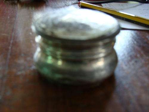HALL MARKED SILVER~ SMALL ROUGE POT~