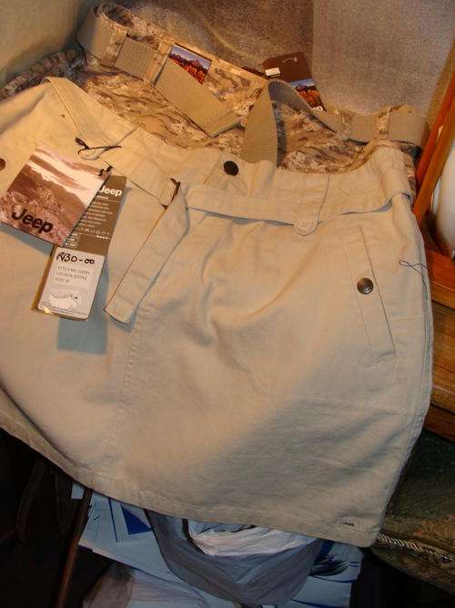 JEEP~ SIZE 38 SKIRTS  2  "WOW WOW"   COLOURS  CAMO&STONE FOR SUMMER HOLIDAYS