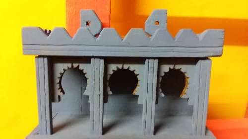 AUTHENTIC MOROCCAN WOODEN SPICE RACK BROUGHT FROM A VILLAGE IN THE HIGH ATLAS MOUNTAINS