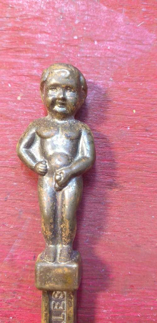 Vintage The Mannekin Pis Brass Bottle Opener