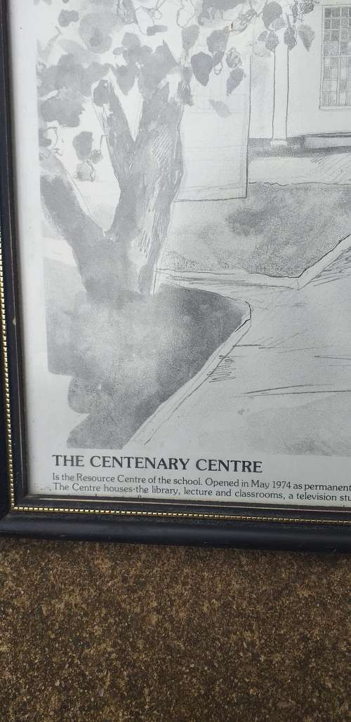 Framed Drawing of Hilton College