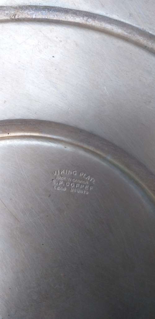 Viking Plate EP Copper Lead Mounts Vintage 3 Piece Serving Dish with Lid and Glass Inner