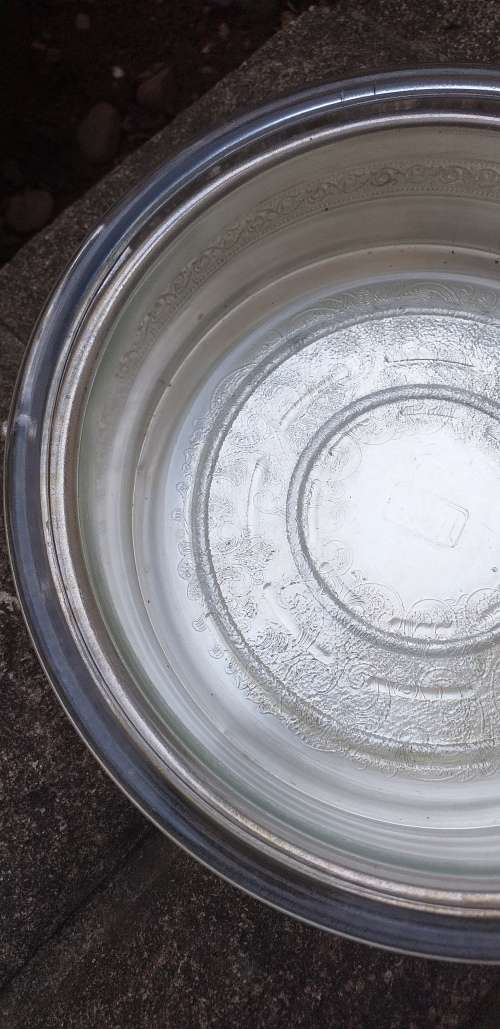 Viking Plate EP Copper Lead Mounts Vintage 3 Piece Serving Dish with Lid and Glass Inner