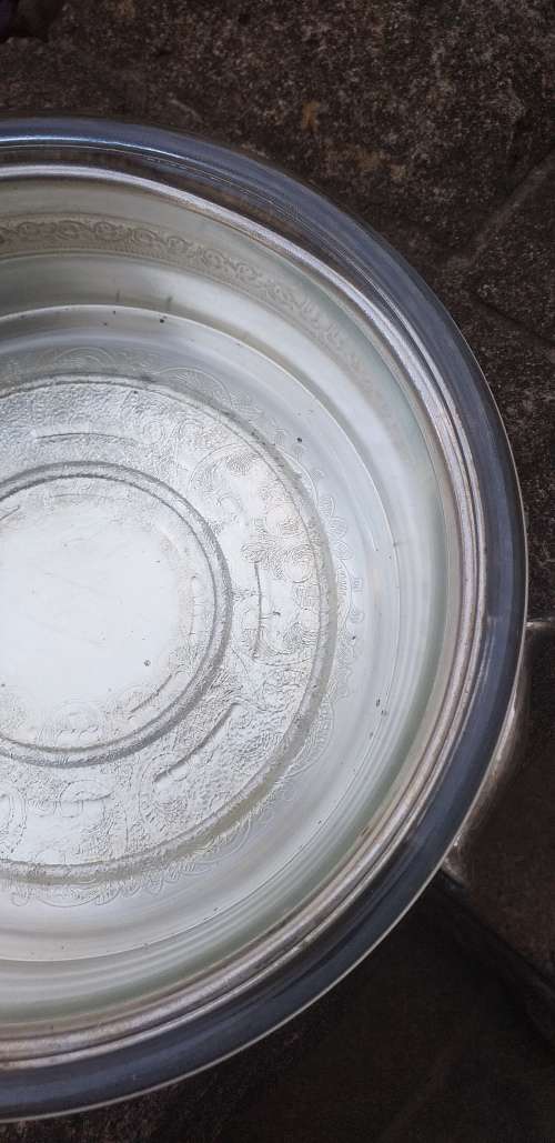 Viking Plate EP Copper Lead Mounts Vintage 3 Piece Serving Dish with Lid and Glass Inner