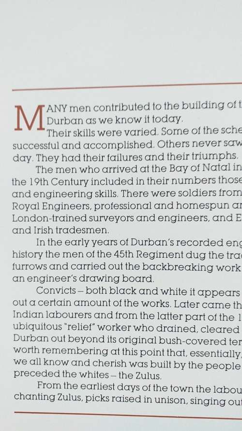 Book : They Built a City - Durban City Engineer's Department 1182-1982 by Rory Lynsky