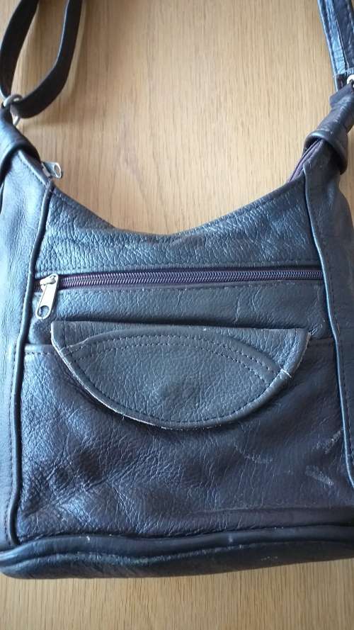 Genuine Leather Handbag with multiple compartments