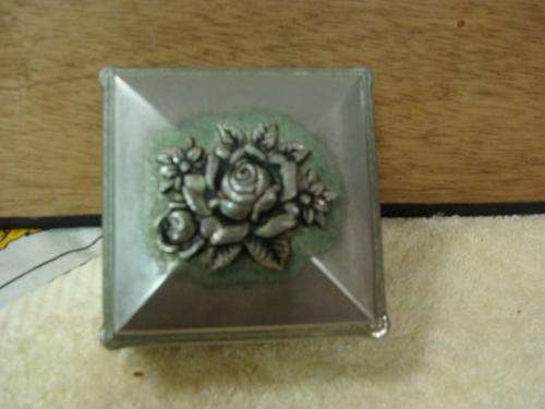 Beautiful Square Metal Jewellery Box