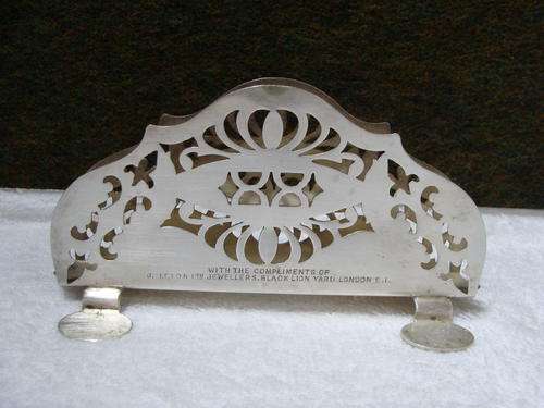 Cut- Metal Serviette Holder Made in England
