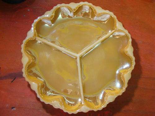 SALT GLAZED SNACK BOWL FROM A BYGONE ERA - 3 DIVISION