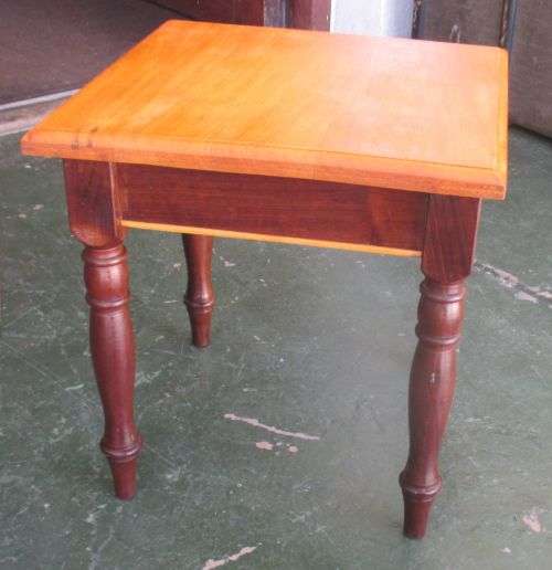 YELLOW WOOD & EMBUIA SIDE TABLE   (2)