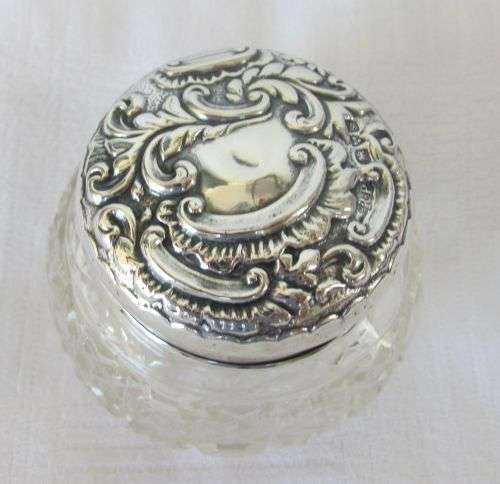 VANITY DRESSING TABLE BOTTLE WITH SILVER LID