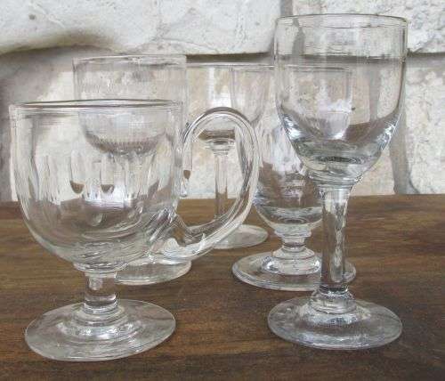 LOT OF FIVE WOODSTOCK GLASSES MADE IN SOUTH AFRICA 1882