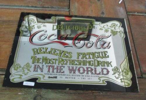 VINTAGE COCA  COLA BAR MIRROR