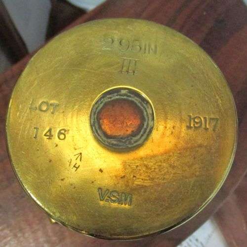 BRASS CANON SHELL  MARKED   1917