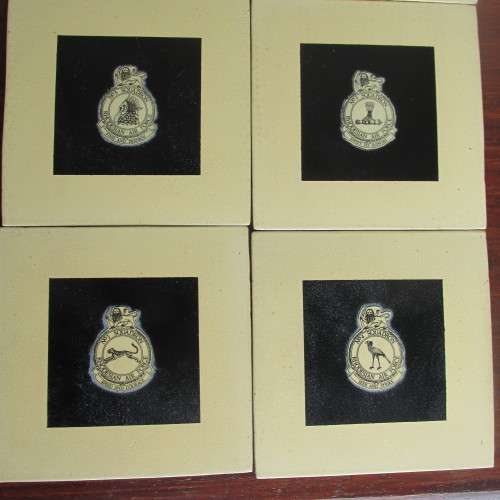 SEVEN RHODESIAN AIR FORCE  SQUADRON  WINE  COASTERS
