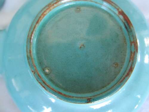 FIVE LINNWARE  BOWLS IN SEA BLUE  SOUTH AFRICAN POTTERY