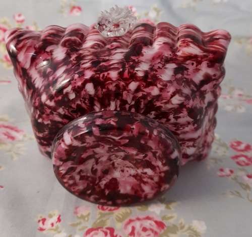 PINK GLASS BASKET