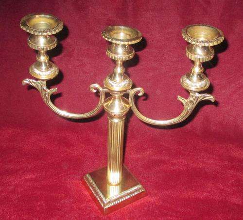 Beautiful Unmarked Brass Candle Holder