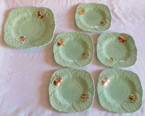 Beautiful Set of 6 Crown Devon Plates Made in England