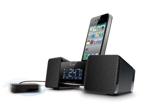 iLuv Vibro II iMM155 Alarm Clock 30-Pin Speaker Dock with Bed Shaker (Black)