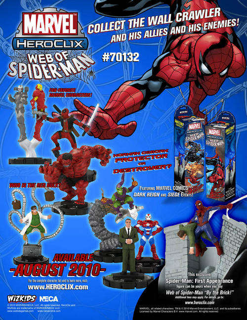 Web of Spiderman Heroclix Sealed Booster (Iron Man, Deadpool, Hulk etc) Contains 5 Figures