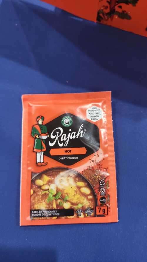 Rajah Hot Curry Powder Envelopes - 4 Boxes X 40 grams X 7g Envelope