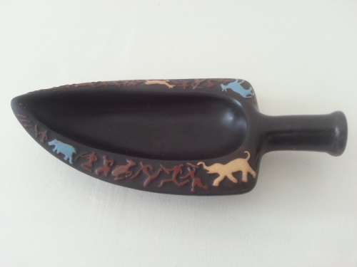 Kalahari studio pottery spear shaped shallow bowl circa 1950's