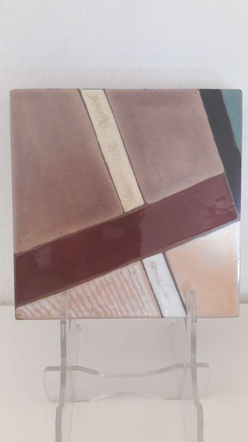 Kalahari South African Studio pottery tile abstract motif 1950's