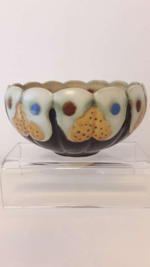 Rare Japanese Awaji Art Deco ceramic bowl circa 1930's