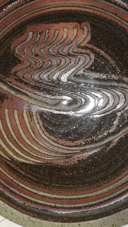 Large Studio pottery stoneware charger  Retro 1970's Izandla Mthatha Eastern Cape