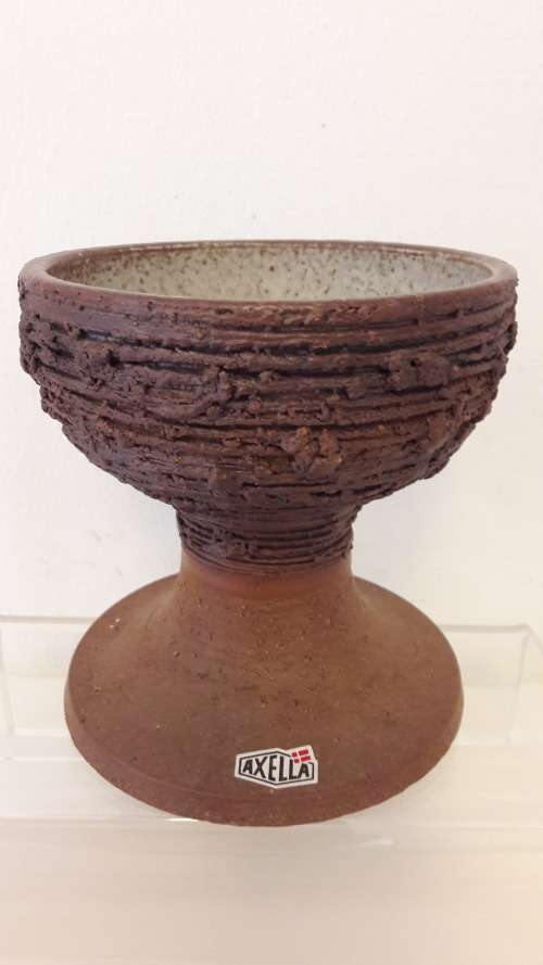 Retro collectible Axella Denmark Stoneware chalice vase 1970's