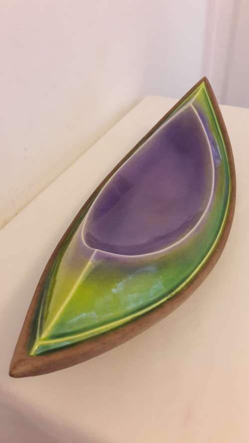 Large Ceramic sculpture centrepiece melon slice form by Candice Fenianos late 1990's