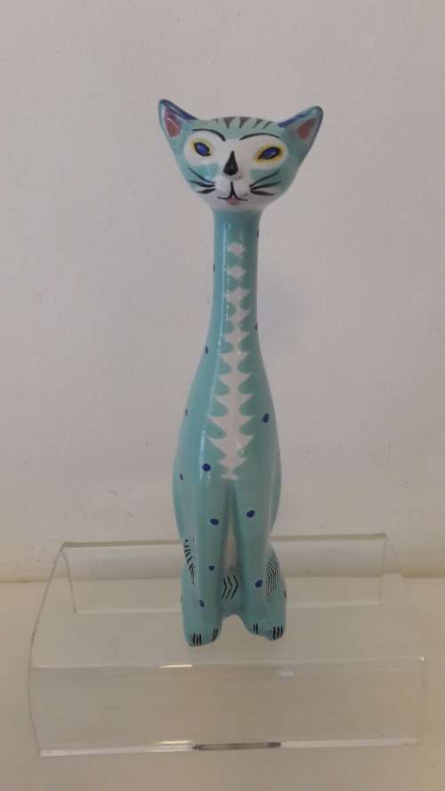 Rare Midcentury modern  Upsala Ekeby Sweden ceramic  Mod Cat designed by Dorothy Clough late 1950's