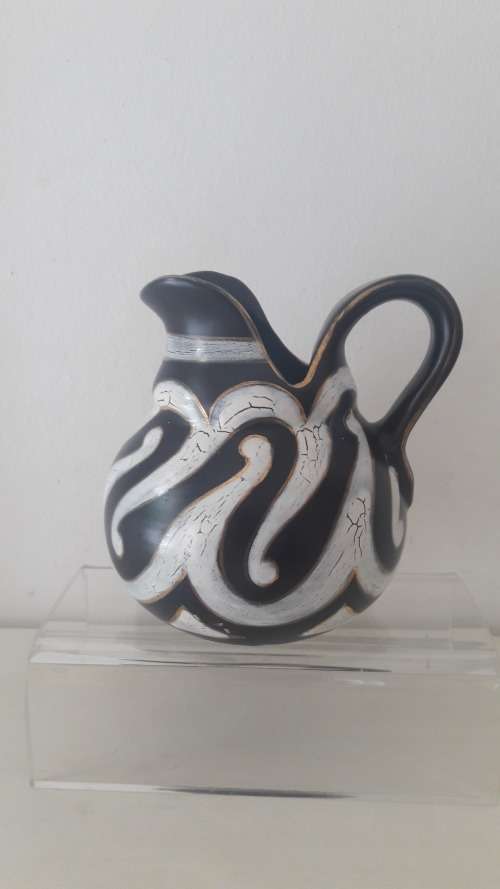 Gouda PZH  ceramic carafe in Roma Royal pattern circa 1950